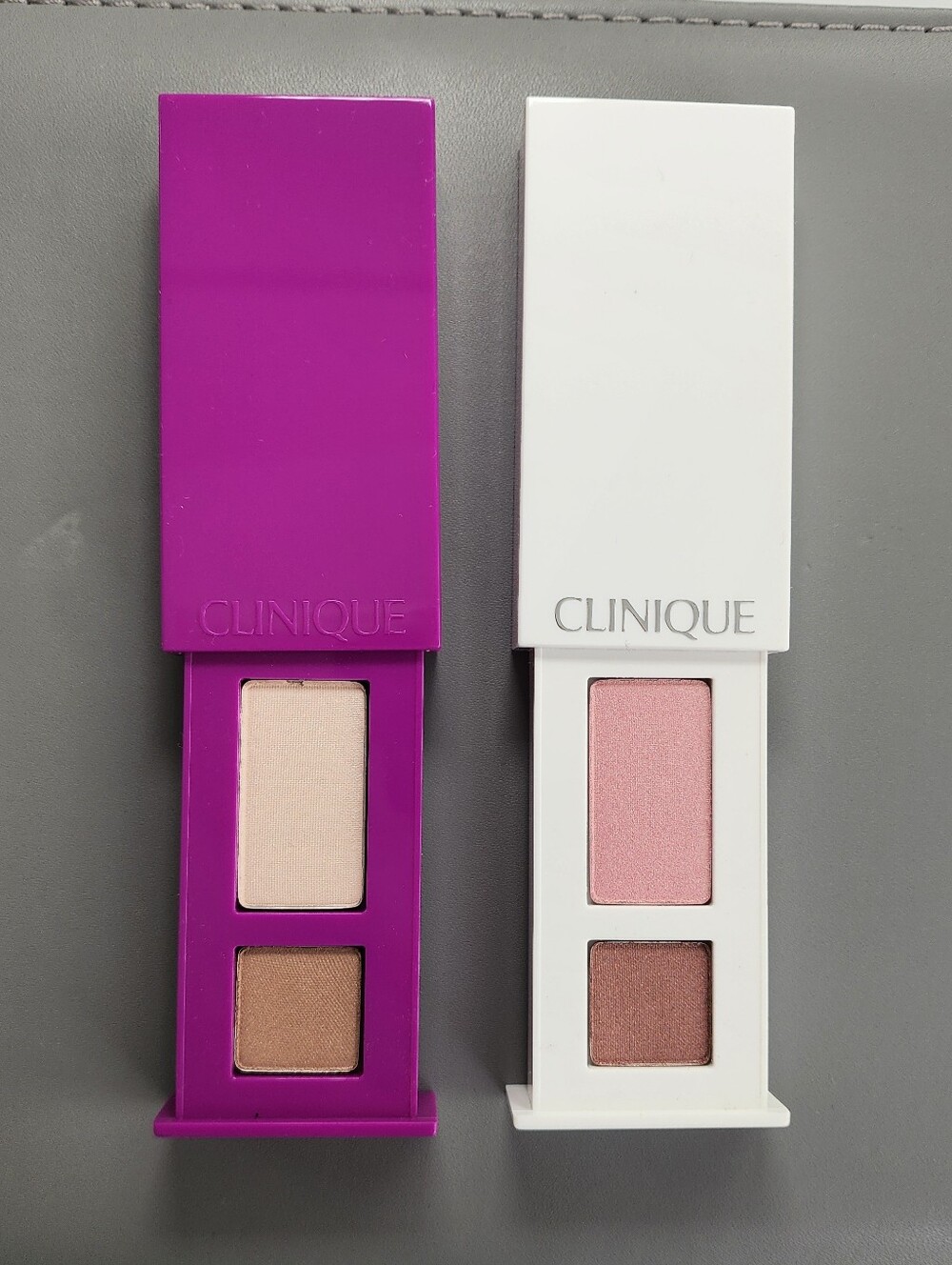 Clinique Eyeshadow Set Of 2 "All About Shadow Duos" Mini Compact Travel Size